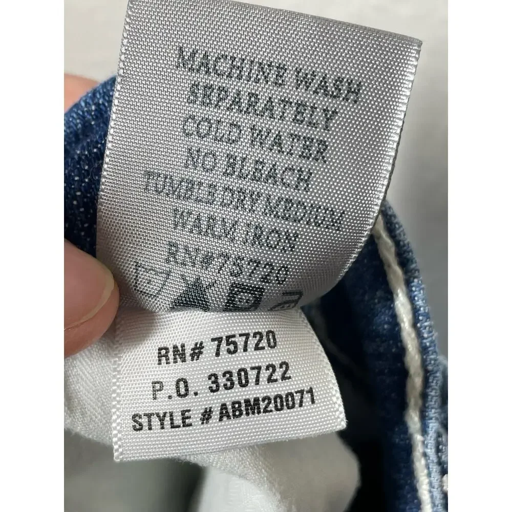 BKE Buckle Carter Men Jeans Straight 31R Distressed Denim Thick Stitch Stretch
